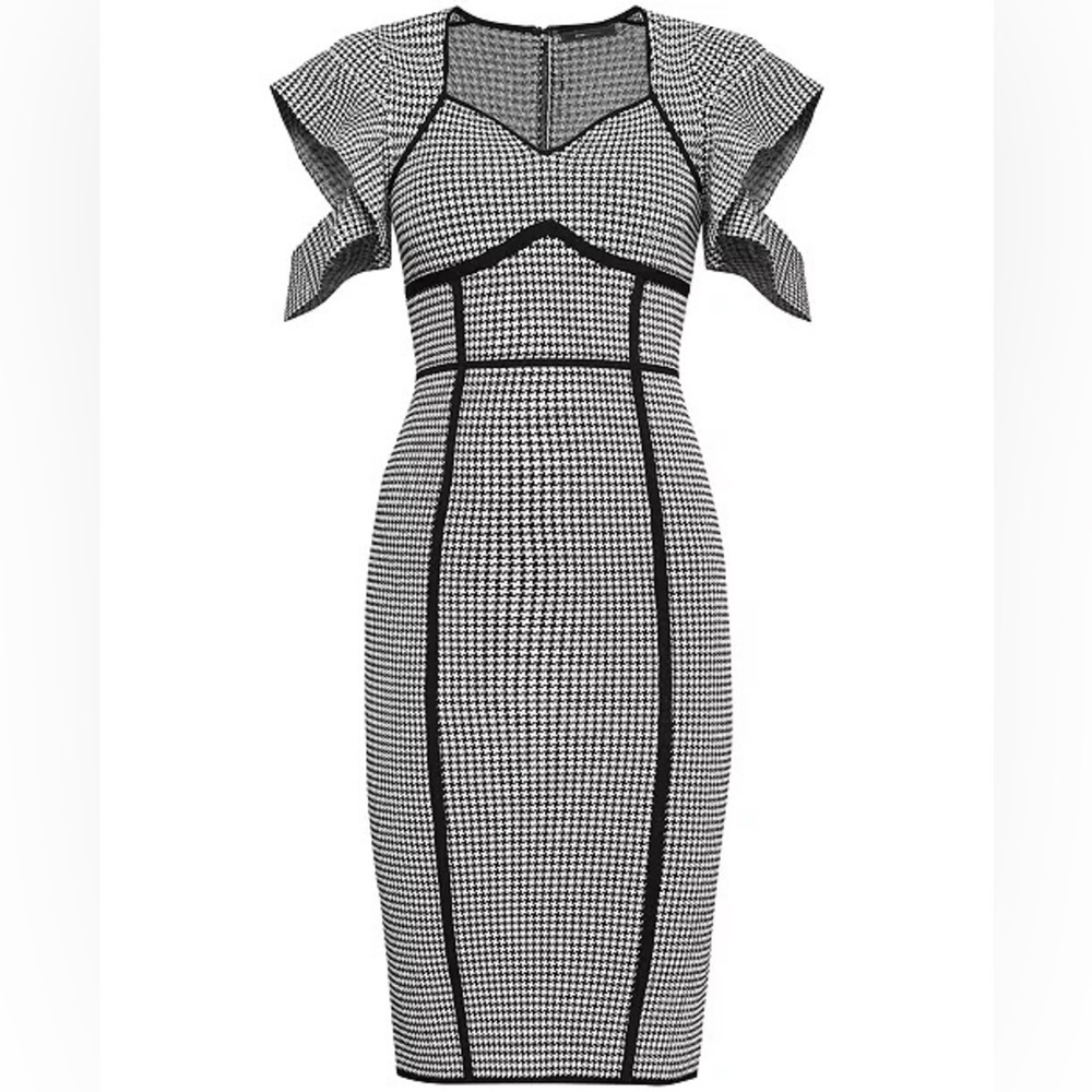 Bcbgmaxazaria Structured Houndstooth Jacquard She… - image 7